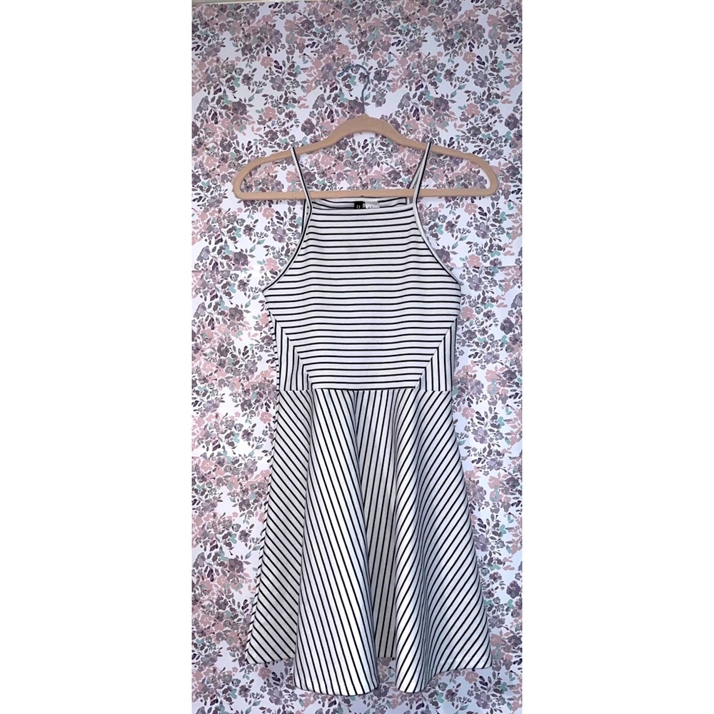 flowy horizontal striped dress